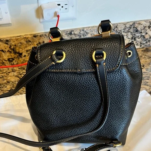 Coach Riya Black Backpack 21 with tea rose (no hang tag) - Picture 5 of 5